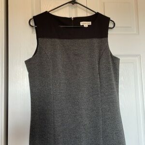 Coldwater Creek M(10-12) sleeveless midi dress Black along collarbone gray below